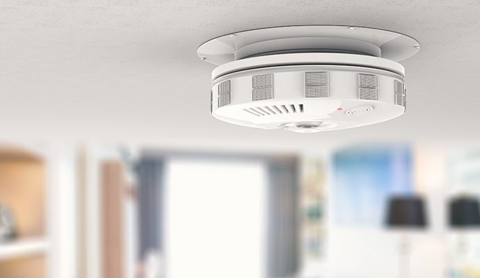 Installed smoke detector