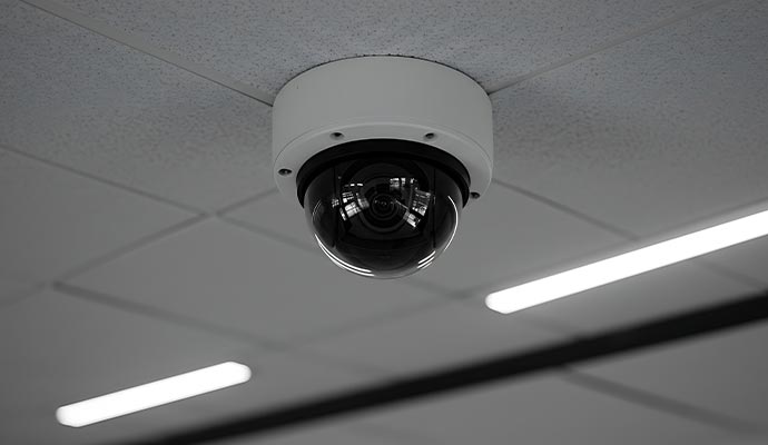 Installed fixed lense camera