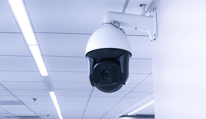 Installed PTZ camera