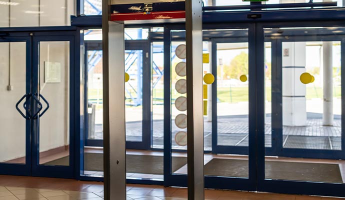 Metal detector walkthrough gate
