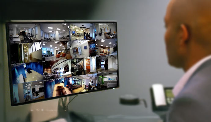 Person monitoring through security camera view Person monitoring through security camera view