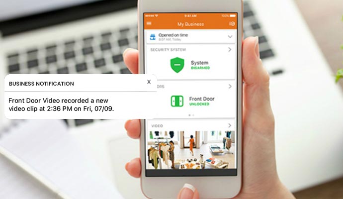 Security alert notification displayed on a smartphone