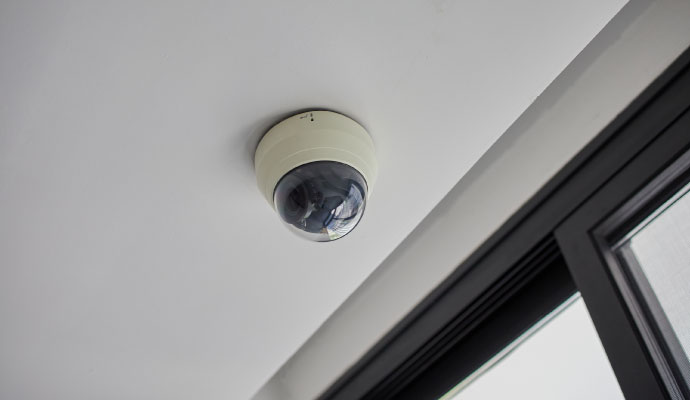 Ceiling mounted indoor camera
