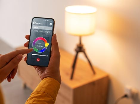 Controlling lights with smartphone