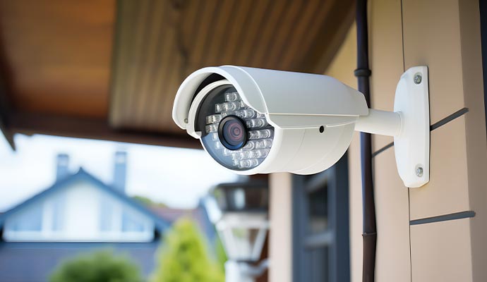 CCTV camera installed outside the house