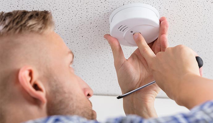 Commercial carbon monoxide detector installation