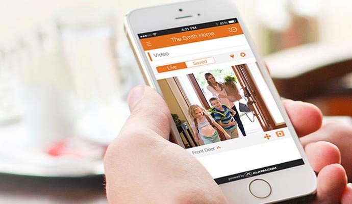 Smartphone based home security monitoring using smart phone