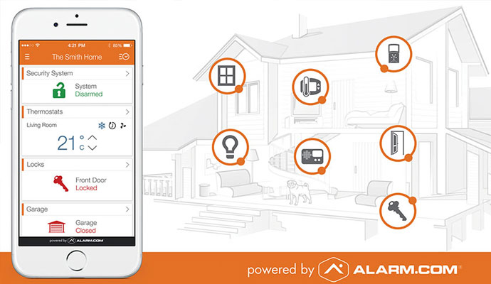 Interactive home security system interface Interactive home security system interface