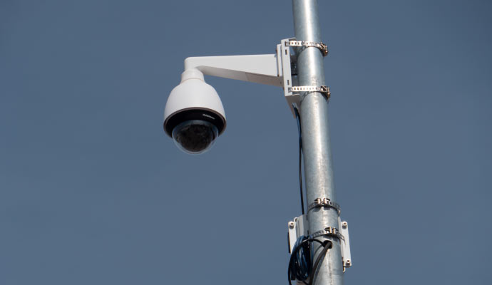 Installed pole mount camera