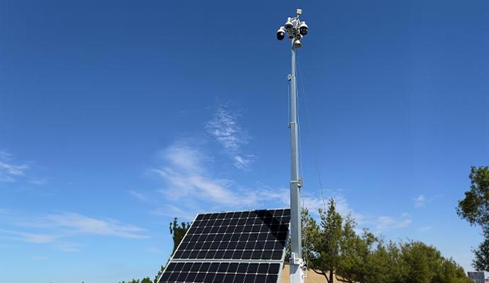 Installed mobile security camera