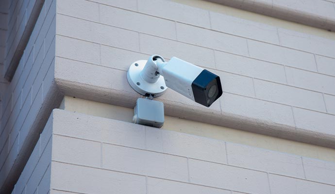 Installed outdoor camera