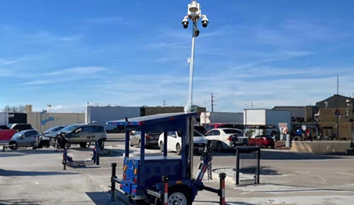 Installed mobile security camera