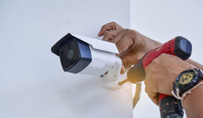 Professional outdoor camera installation