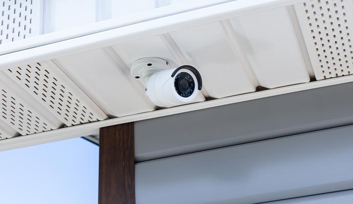 Installed wireless security camera
