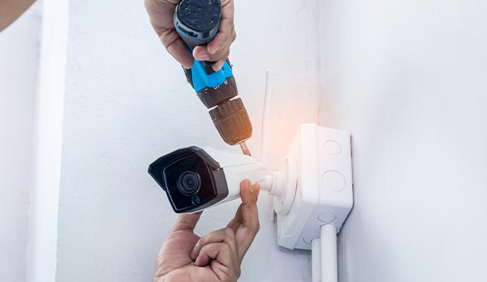 Professional security camera mounting