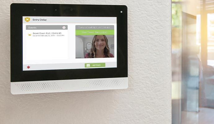 Real time monitoring displayed on an interactive control panel