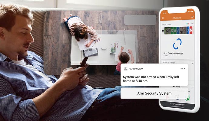 Self-monitored home security system