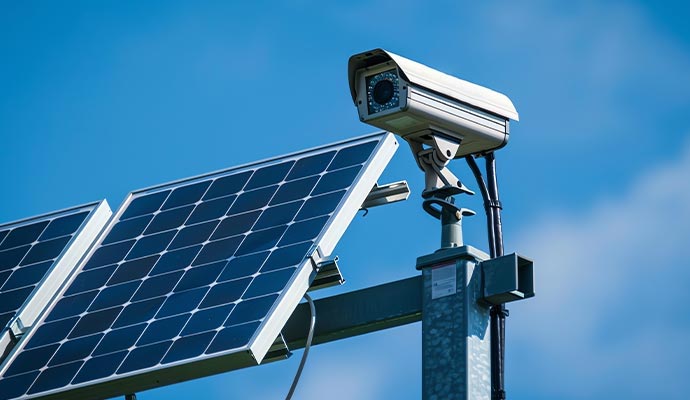 Solar-Powered Security Camera Installation in DFW by ASD
