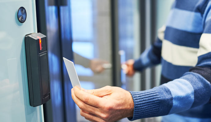 A touchless door system